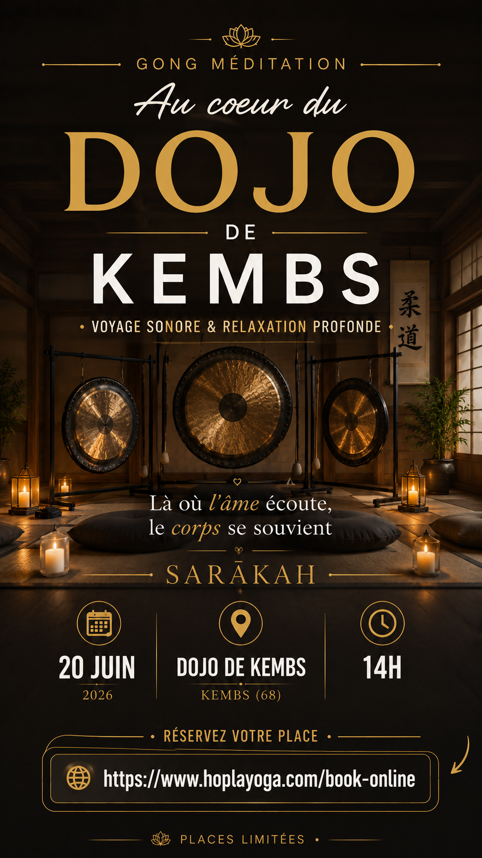 Gong meditation au Dojo de Kembs